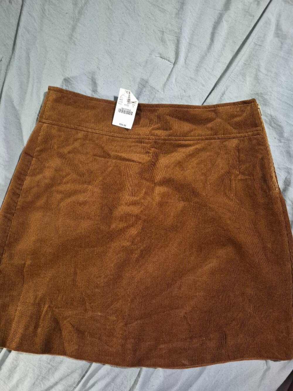 NWT J.Crew Corduroy Mini Skirt Brown Size 4